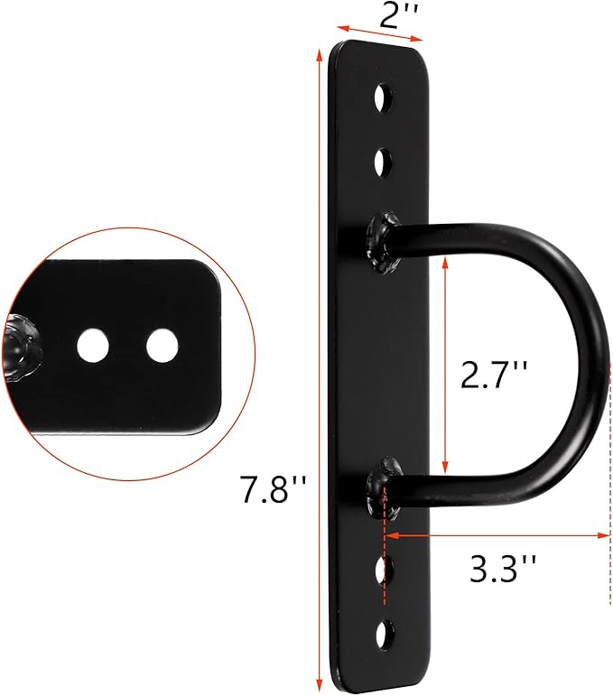 Lyellfe 2 Pack Battle Rope Anchor, Wall Ceiling Mount Bracket for Suspension Strap, Body Weight Strength Training Systems, Heavy Duty Hammock Hanging Kit for Battle Rope, Yoga and Gymnastic Rings