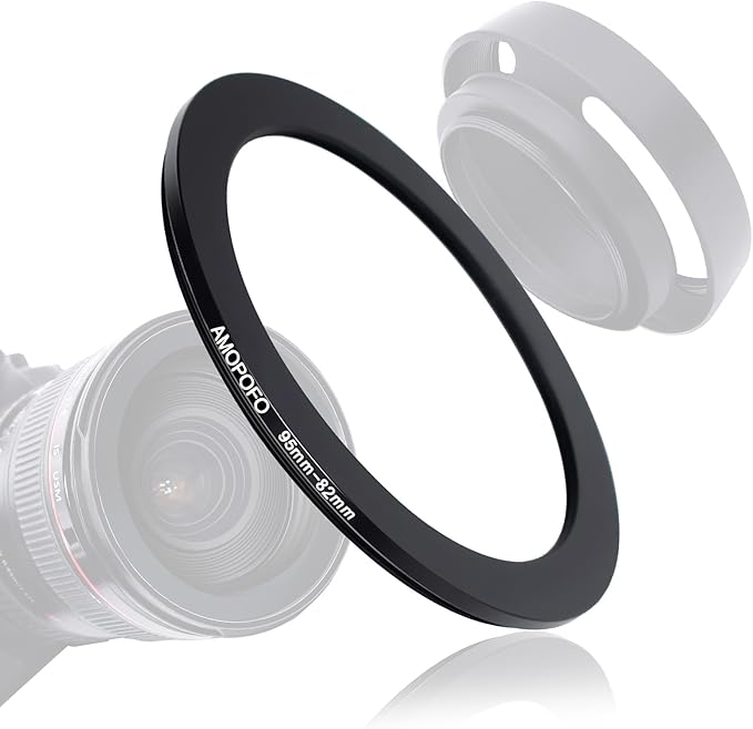 95mm Lens to 82mm Camera Filter Ring,95mm to 82mm Step-Down Ring Filter Adapter for 82mm UV,ND,CPL,Metal Step-Down Ring
