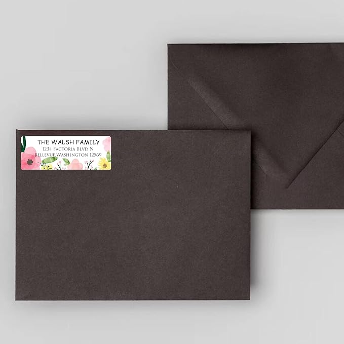 LINMAGCO Personalized Return Address Labels Gold 500 Pcs Mail Labels for Envelopes Weddings Self Adhesive Rectangle Elegant Name Stickers……
