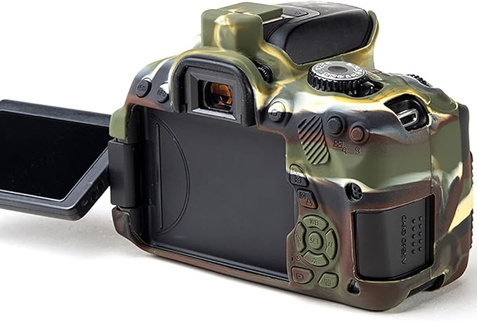 Professional Secure Silicone Camera Cover Housing Rubber Protective Body Skin Bag for Canon EOS 600D 650D 700D DSLR Camera Case (Army Green)