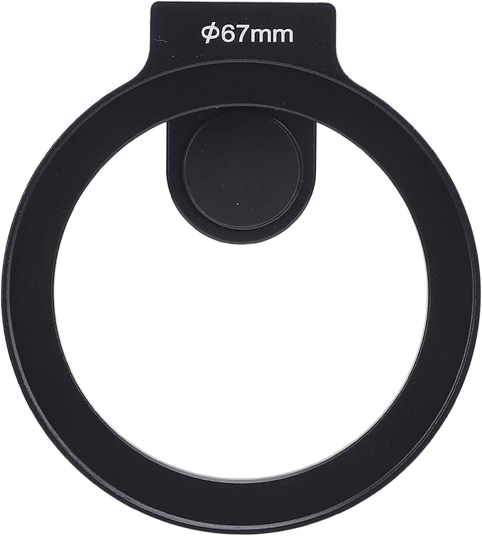 Clip On 67mm Thread Lens Filter Adapter, Anti Slip & Anti Scratch Smartphone Cell Phone with Cold Shoe Mount for 67mm ND CPL Star Filters