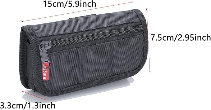 King Ma Small DSLR Camera Battery Bag Pouch Holder Case Camera Batteries Waist Bag Compatible with LP-E6 LP-E17 FZ100 FW50 F550 AA Battery and SD Card Holder Memory Card Case