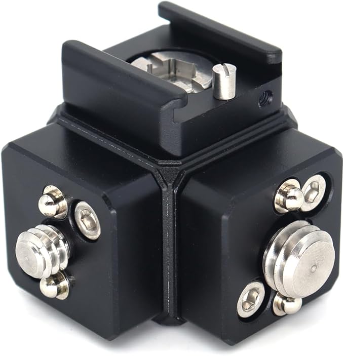 SZJELEN Camera Mount Extension Bracket with Cold Shoe Mounts for Camera Cage Tripod Magic Arm Microphone LED Video Light,Shoe Mount Holder with 1/4'' 3/8'' Arri Thread and Arri-locating Hole