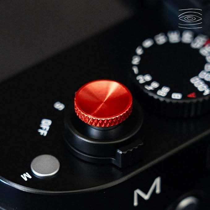 Red Soft Shutter Release Button - 3 Pack Pure Copper Camera Button Compatible for Nikon