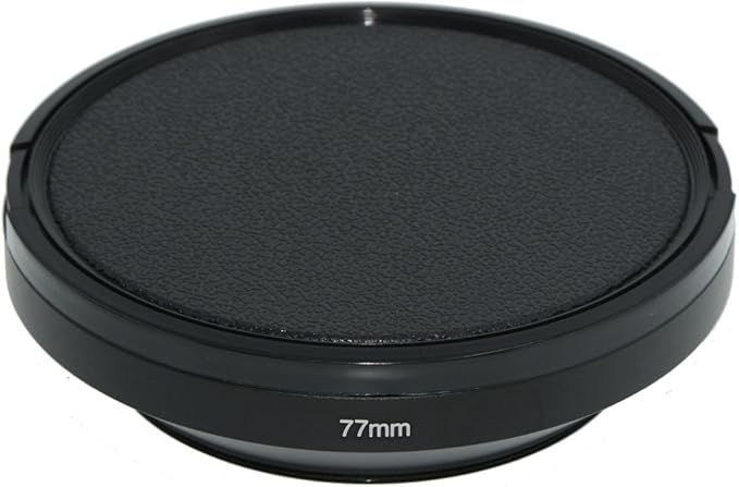 SIOTI 77mm Lens Hood, Oxidation Matte Anti Reflective Treatment, Aluminum Alloy, with 1 * 86mm Lens Cap, Compatible with Sony/Canon/Nikon/Fuji etc >16mm Camera Lens