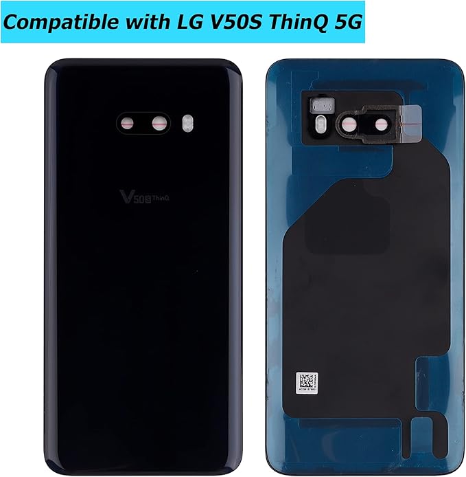 New Replacement Battery Door Cover Back Cover Kompatibel for LG V50S ThinQ 5G LM-V510N Black Akkudeckel…