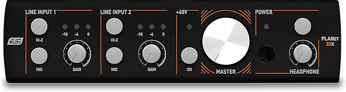 ESI planet 22x | Professional Dante audio interface with 2 inputs / 2 outputs