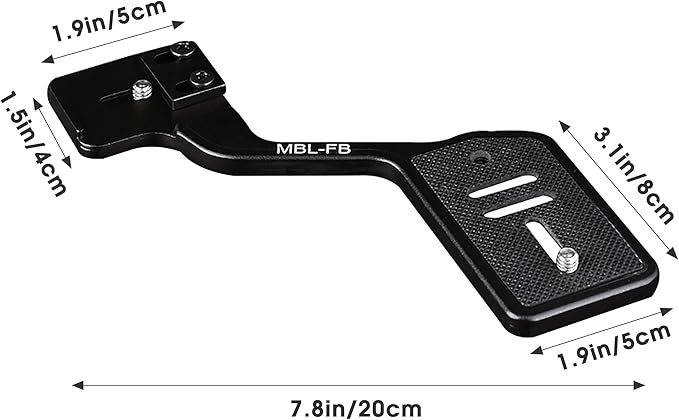 Manbily Camera Flash Brackets, Aluminum Tripod Camera Mount Extension Bar with 1/4" Screw for DSLR LED Light Video Microphone