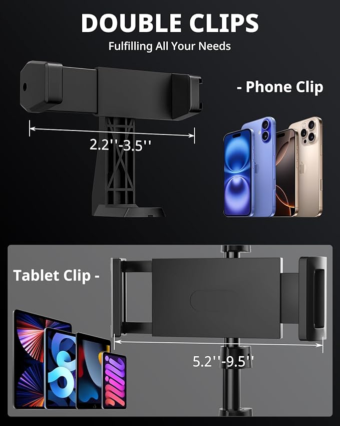 UBeesize 12" Ring Light with 74" Extendable Tripod Stand & iPad, Phone Holder, LED Circle Light with Phone,Tablet Holder for Video Recording, Photography, Live Stream, Makeup, Webcam, TikTok, YouTube