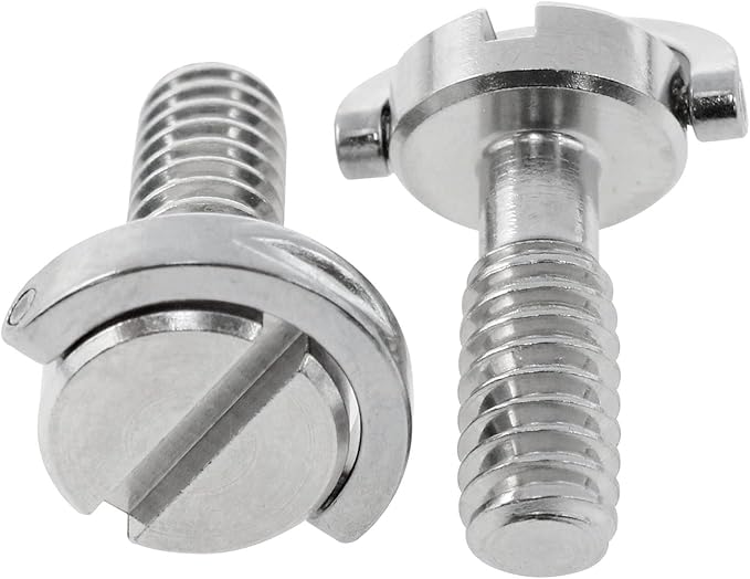 Lovelysp 1/4-20 Thread D-Ring Stainless Steel Camera Fixing Screws Suitable for Adapter Screws of Camera Tripod Monopod QR Quick Release Plate-4PCS