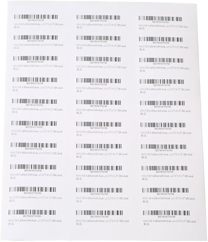 [100Sheet, 3000 Labels] Address Mailing Shipping Amazon FBA Barcode Labels 1 x 2 5/8 for Laser/Inkjet Printer, 30-up Return Address Labels Name Tag Stickers for School Supplies
