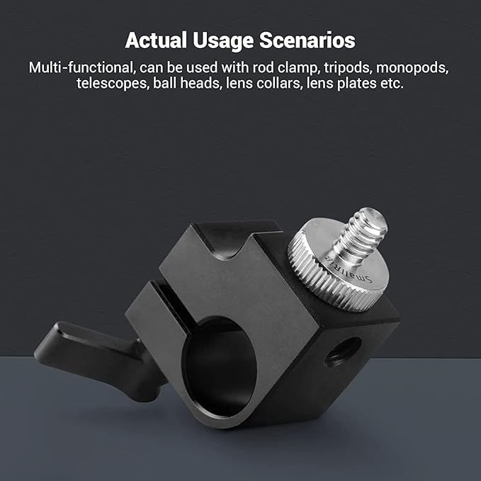 SmallRig 1/4" to 1/4" Male Threaded Screw Adapter Double Head Stud for Camera Cage Monitor LED Microphone, Pack of 2-828