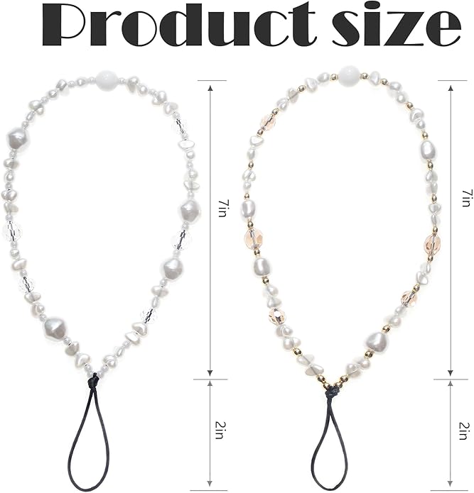 Beaded Camera Wrist Strap, Cute Phone Charms Strap, Pearl Bracelet Wrist Strap, Phone Keychain Decoration for Wallet