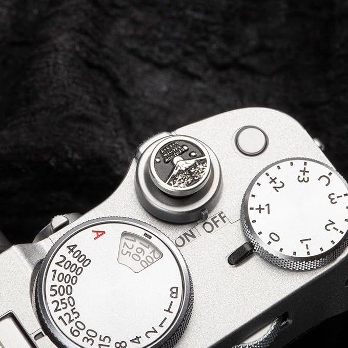 Falling Cherry Blossoms Camera Metal Shutter Decorative Button for Fujifilm X100VI X-M5 X-E5 X-Half X-T4 X-T3 for Nikon zf zfc (Aluminum Alloy-Shutter Decorative Button)