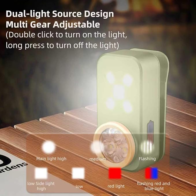 Rechargeable EDC Flashlight, Mini LED Flashights, 500 Lumens Portable Clip EDC Light, Pocket Flashlights, Magnetic Small Keychain Flashlight for Signaling, Camping, Emergency (Green)