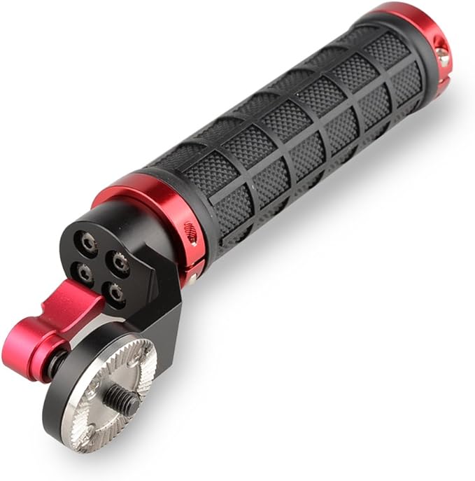 CAMVATE Aluminum Rosette Rubber Handle Grip for Rosette Standard Accessory(Red,M6 Thread,31.8 mm) - 1445