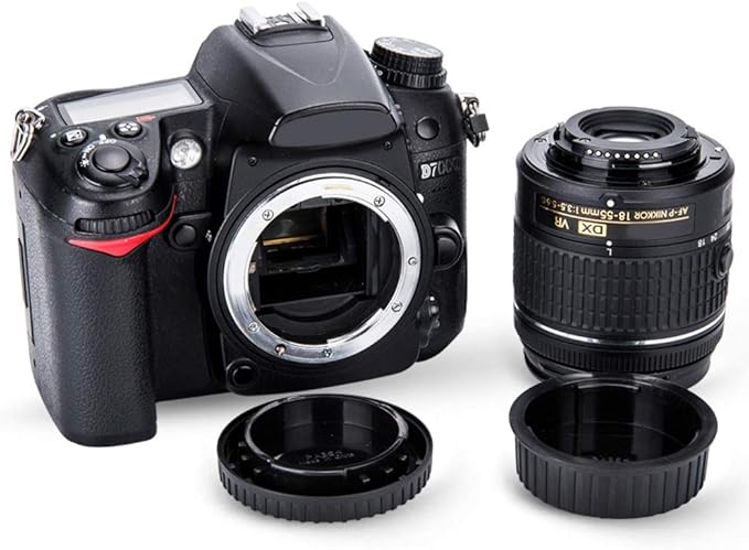 2 Pack F Mount Body Cap Cover & Rear Lens Cap for Nikon D3500 D3400 D3300 D3200 D5000 D5100 D5200 D5300 D5500 D5600 D7000 D7100 D7200 D7500 D850 D800 D810 D780 D750 D610 D500 D600 D5 D4 D3 and More