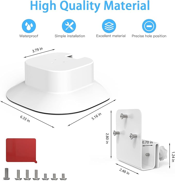 HOLACA Rain Shade Cover & Gutter Mount Compatible with Eufy Security SoloCam E30/E42 Eufy Security 4G LTE Cam S330 Solar Security Camera（1 Pcak）