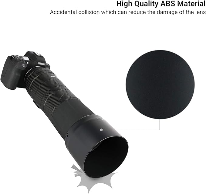 Lens Hood for Canon RF 800mm f/11 is STM, RF 200-800mm f/6.3-9 is USM Lens on EOS R6 R5 RP R Ra Camera,Reversible Lens Shade Replace Canon ET-101 Hood, Compatible with 95mm Filters and 95mm Lens Cap