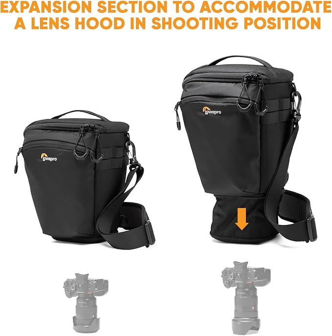 Lowepro ProTactic TLZ 70 Pro AW III Toploader Camera Bag, Camera Case for DSLR, Mirrorless, Vol.5L Dim: 12.x5.51x6.3in, for Cameras w/Lens attached, Modular Shoulder Bag, for Photographer/Videographer