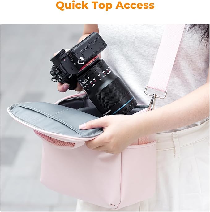 K&F CONCEPT Camera Sling Bag Small Crossbody Camera Case DSLR/SLR/Cute Compact Shoulder Photography Bags for Photographers