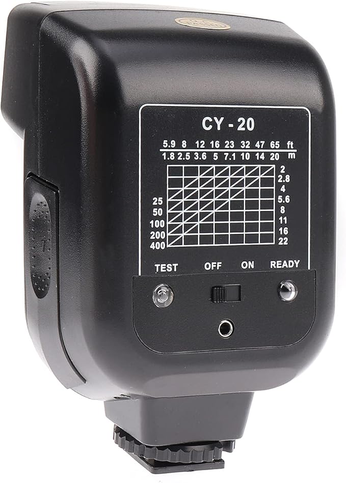 Hersmay CY-20 Universal Camera Speedlight Flash Hot Shoe Mount On-Camera Electronic Speedlight with Sync Port for Nikon/Canon/Panasonic/Olympus/Pentax Alpha Digital DSLR Camera Flash Light