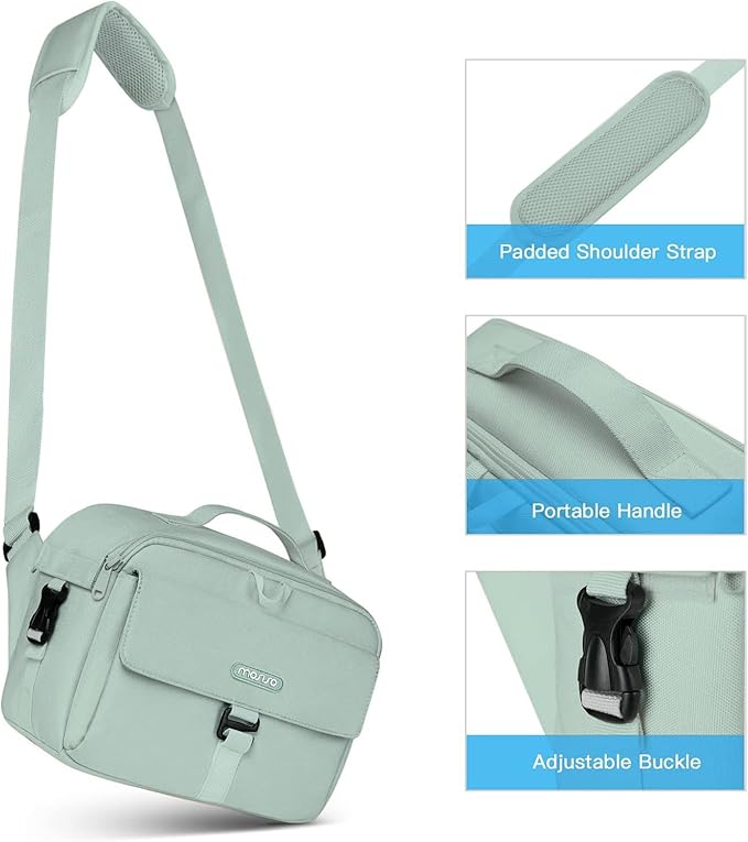 MOSISO Camera Shoulder Bag Case Crossbody Sling Purse, DSLR/SLR/Mirrorless Compact Padded Photography Handbag with Rain Cover Compatible with Canon/Nikon/Sony Cameras and Lenses, Antique Green