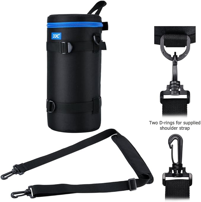 JJC Deluxe Lens Case Pouch Bag for Sigma 150-500mm f/5-6.3 DG OS HSM, Canon RF 800mm f/11 IS STM, Nikon AF-S NIKKOR 200-500mm f/5.6E ED VR & More Lenses Below 4.9'' x 11.4''(D x L)