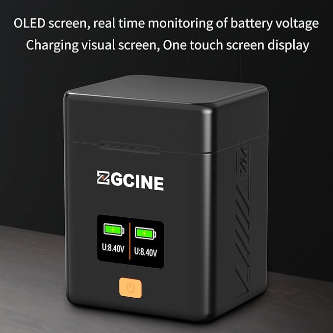 ZGCINE PS-FW50 Dual USB-C Charger Case Box with PD Fast Charging for Sony NP-FW50 Battery, Compatible with Sony a6500, a6300, a6000, a7, a7s, a5100, a5000, a7r, a7 ii & More, NOT Built-in Battery