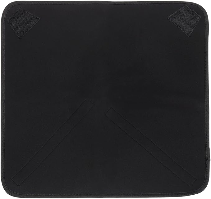 PATIKIL Camera Protective Wrap, 21"x21" Lens Wrap Cloth with Thick Protective Neoprene, Lens Pouch Bag with Hook and Loop for Lens, SLR, Black Grey
