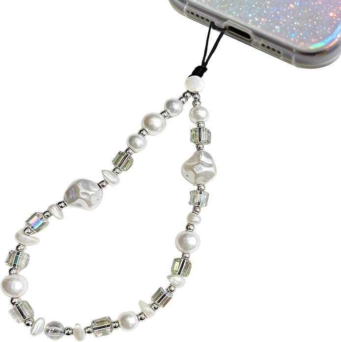 Beaded Camera Wrist Strap, Phone Wristlet Charm Lanyard, Cute Digital Camera Charm Lanyard,Strap Beaded Camera Chain for Phone Bag Keychain Accessories