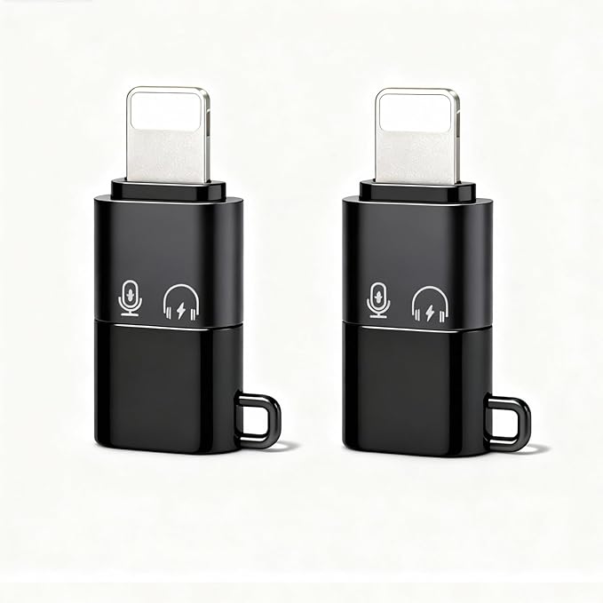 for DJI Mic Mini USB Type C to Lightning Port Adapters Fast Charging Data Sync, for iPhone 14 13 12 11 Smartphone/PC/Mac Connector Accessories Wireless Microphone Receiver (2 Pack)