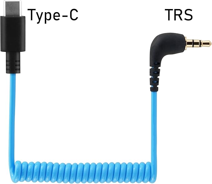 Mic Adapter for Rode Wireless GO 2 / GO II/Pro/ME to iPhone 15/15 Pro Max, Samsung, Android Smartphone USB C to 3.5mm TRS Microphone GO2 OTG Audio Cable DAC Coiled Aux Cord