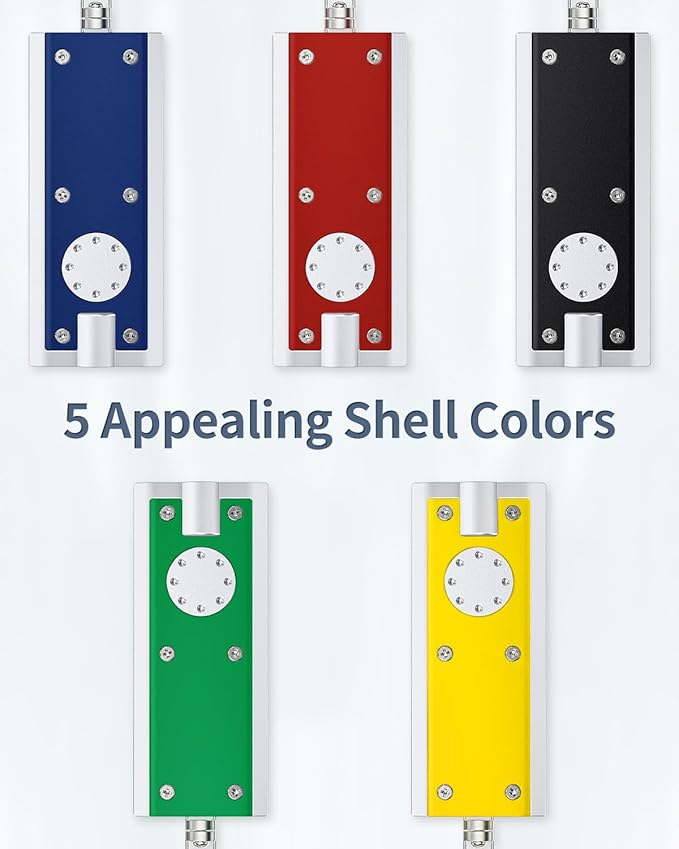 Uniclife 20 Pack LED Keychain Flashlight Mini Square LED Keychain Light 12 Lumen Portable Bright Battery Powered Key Ring Torch for Outdoor Camping Hiking and Emergency Lighting, 5 Colors of Shells