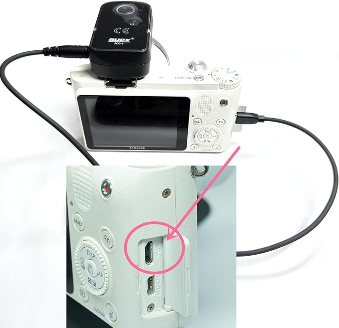 (SR2NX2) 2.5mm-Micro USB is Suitable for The Samsung Camera Shutter Release Cable NX1000 / NX2000 / NX300 / It is Used for Connecting Wireless Remote Controls, Flash triggers and Shutter Controllers