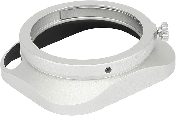 Haoge LH-M36W Square Metal Lens Hood Shade Compatible with Leica Summicron 35mm f2, Summicron M 35mm f2, Summicron-M 35mm f2 ASPH and Elmarit-M 28mm f2.8 ASPH Lens Hollow Out Designed Silver