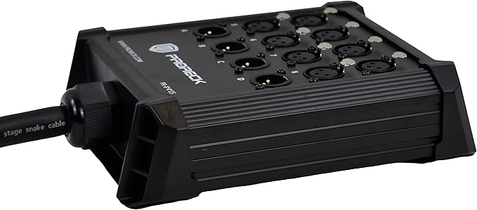 PRORECK 8-Channel Low Profile XLR Send Circuit Board Snake Cables, XLR Splitter Cable for Live, Recording, Stage, Studio, 25 Feet Long