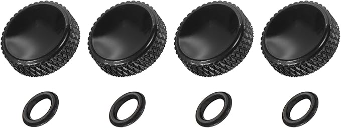 PATIKIL Camera Shutter Button, 4 Pack 12mm Concave Surface Shutter Release Buttons Pure Copper Camera Button for Nikon for Fujifilm for Leica DSLR/SLR, Black