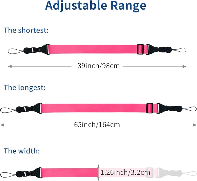 Adjustable iPad Binocular Camera Strap, Comfortable Shoulder Strap Nylon Neck Lanyard for iPad/Samsung Tablet Case,Crossbody Laptop Luggage Bag(Pink)