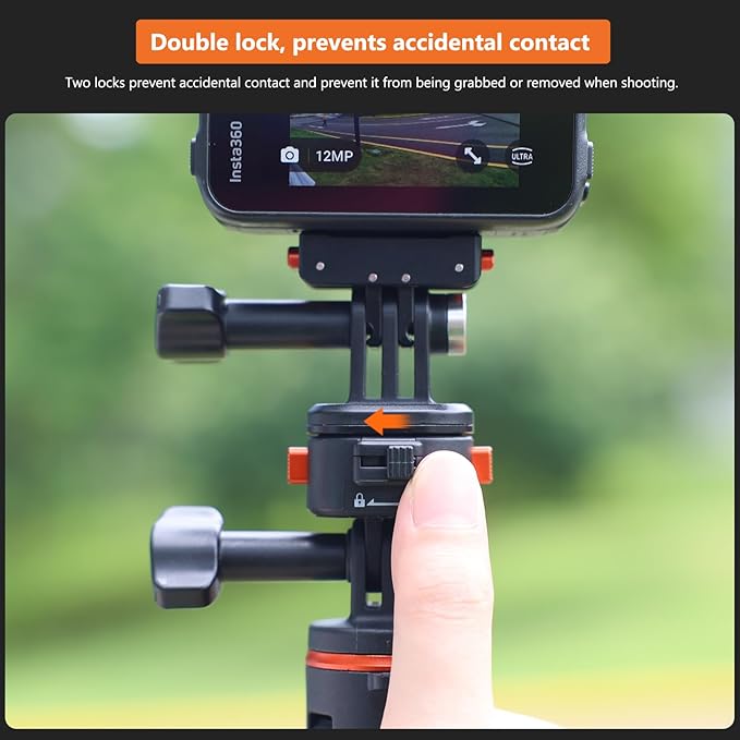 VRIG Claw Mini Magnetic Tripod Mount Accessories, Basic Set Quick Release Adapter Compatible with Sports Camera Hero 13/12/11/10/9, Insta360, AKASO, DJI and More