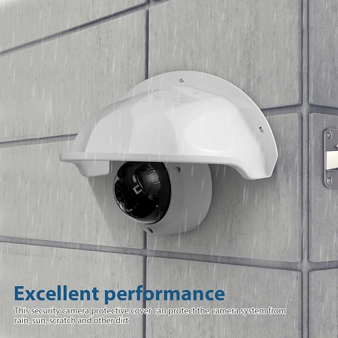 HOMSFOU Outdoor Camera Protector Cover Security Camera Rain Shield Uv Sun and Weather Resistant Protective Housing with Large Viewing Window for Outdoor 11.4X8.3X5.1 Inches