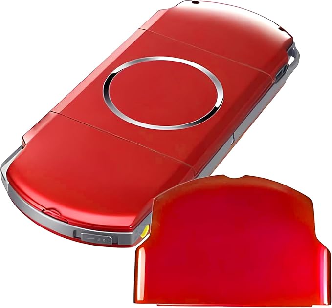 OSTENT Battery Protector Cover Door Repair Parts Replacement for Sony PSP 2000/3000 Color Red