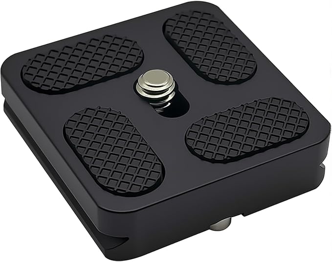 PU-40 40mm Universal Quick Release Plate with 1/4" Screw, Arca-Swiss Compatible Slide-in QR Plate for DSLR Camera, Mini Tripod & Ball Head