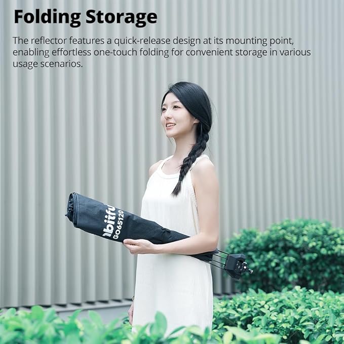 AMBITFUL Reflector Photography, Flash Light Reflectors, 𝐐𝐮𝐢𝐜𝐤 𝐑𝐞𝐥𝐞𝐚𝐬𝐞 U-Shape Reflector with 48in x 25.5in Photography Diffuser for Studio Portrait&Video Shooting, 3-in-1 White/Silver/Gold