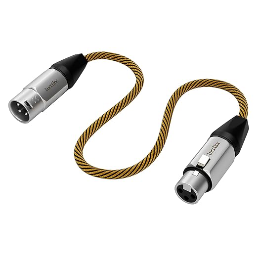 3ft XLR Cable, Nylon Braided Microphone Cable,Balanced Male to Female Audio Cord, Braided Shield for Studio DJ