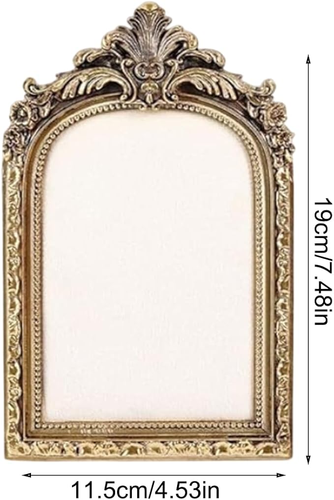 Vintage Jewelry Display Frame - Resin Vintage Photo Frame, Shabby Chic Jewelry Stand | Velvet Backing Handmade Necklace Organizer, Antique Style Earring Holder For Women Girls Bedroom Dresser Table