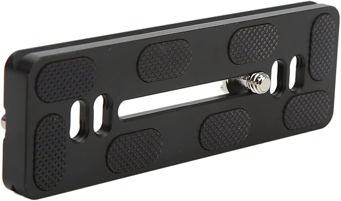 Quick Release Plate with 1/4 Inch Screw and D Ring Screw, Arca Swiss Standard Camera QR Plate for Tripod Ball Head, Aluminum Alloy with Anti - Slip Rubber Pads (120mm)