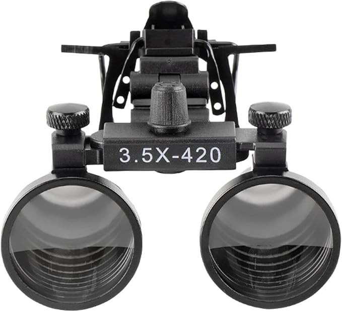 SGOE 3.5X Binocular Loupe with Metal Clip - Magnifying Loupe for Glasses