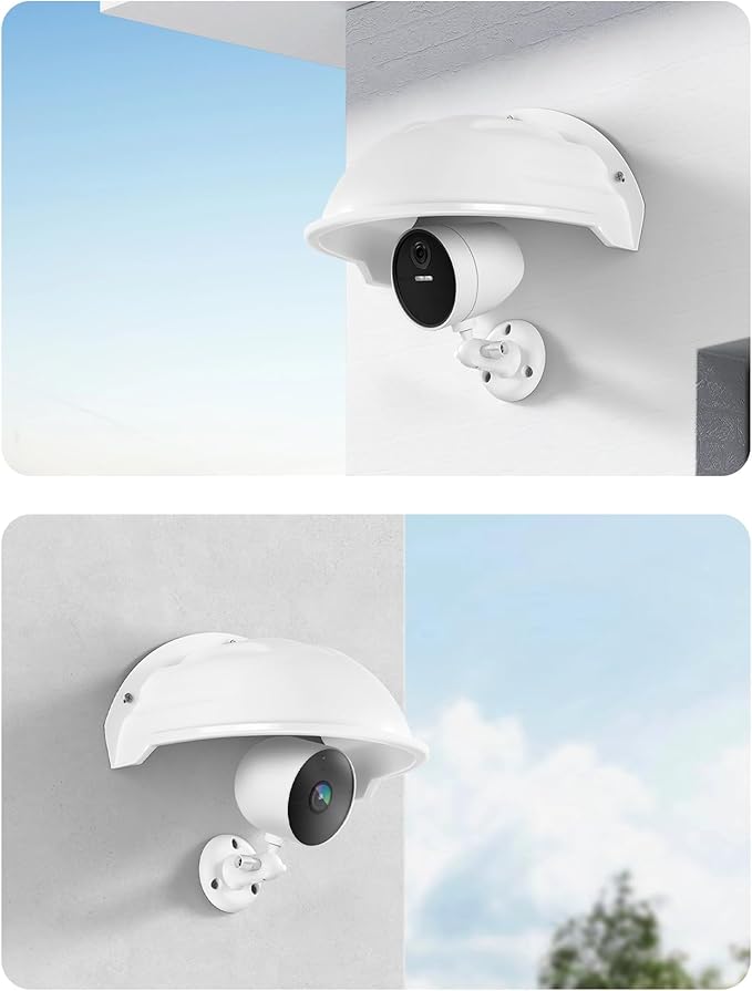 Augstci Universal CCTV Security Camera Sun Rain Shade Camera Cover Shield Safety Camera Protective Roof for CCTV Surveillance Outdoor Camera Hikvision/Nest/Ring/Arlo/Dome/Bullet,3pack