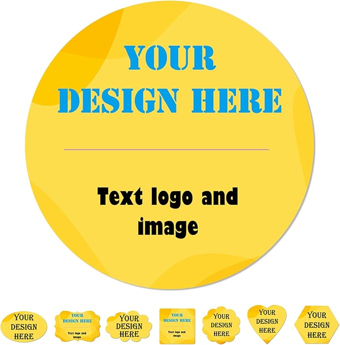 JOVELLO 150-1000 Custom Stickers - Personalized Labels Stickers with Image Logo and Text(Circle,1 Inch)